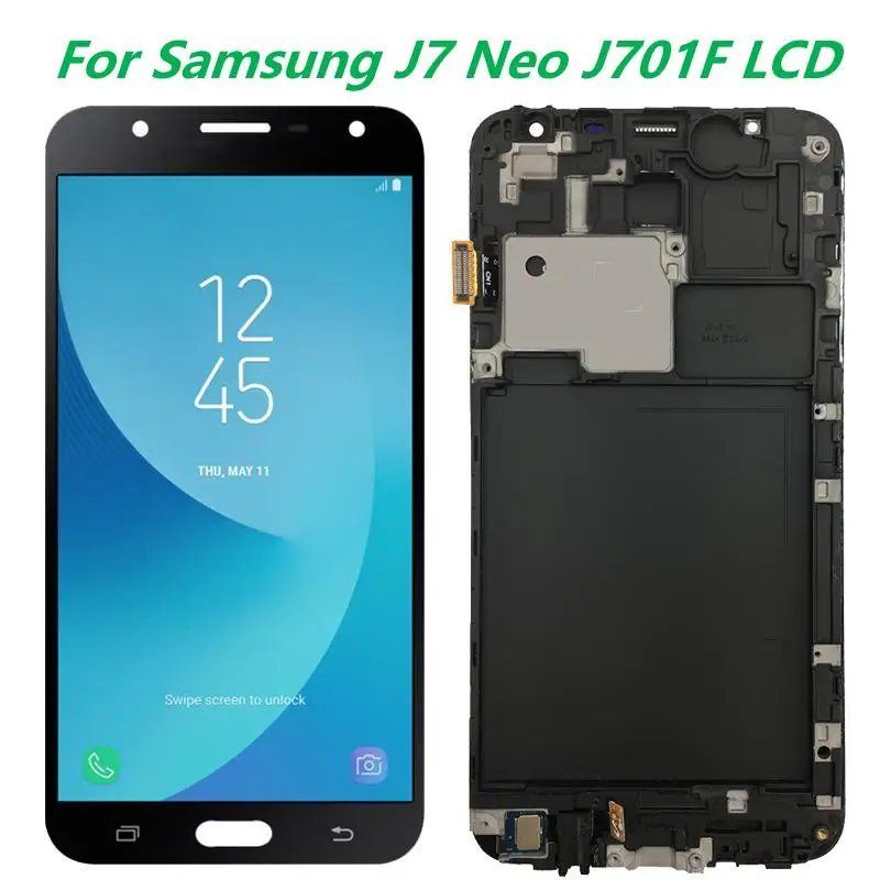 Оригинальный ЖК-дисплей AMOLED J701 5 для Samsung Galaxy J7 Neo с рамкой SM-J701F J701M сенсорным