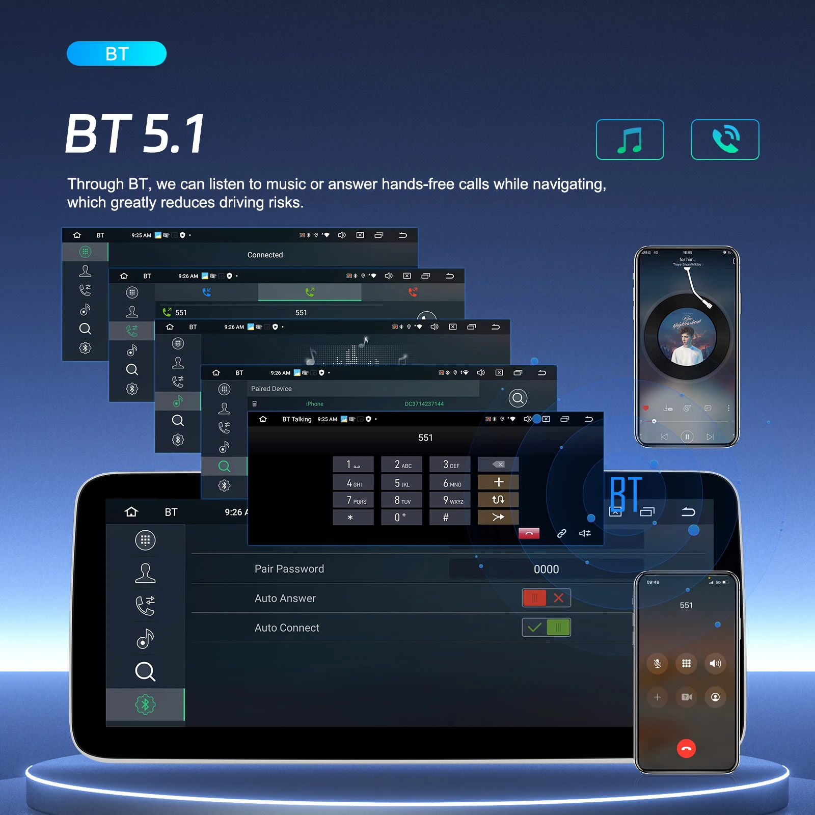 Podofo 12 3-дюймовый Android Carplay автомобильный радиоприемник для Jeep Wrangler 2011-2014 Auto 4G