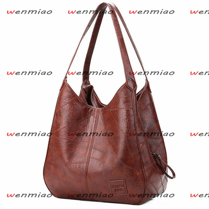 

Womens Leather Shoulder Bag Brown Luxury Designer Handbag Formal Business Lady Office Pocket