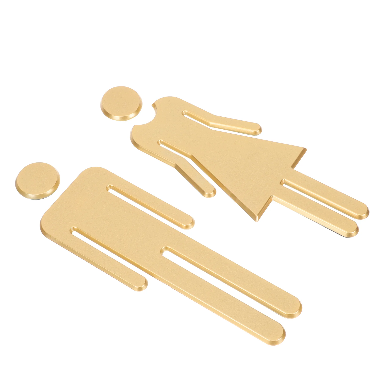 

Sign Bathroom Restroom Signs Door Toilet Men Woman Gold Accessories Washroom Symbol Women Man Sticker Identification Decor