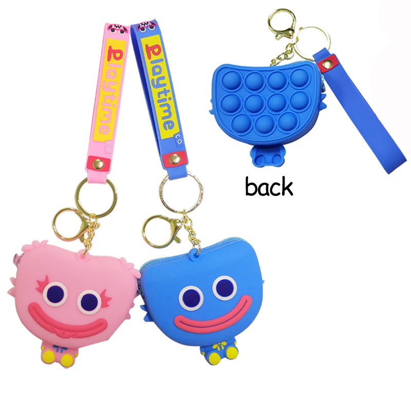 

Kawaii Huggy Wuggy брелок в виде мака мягкий Сжимаемый пузырь для снятия стресса мешок для колбасы куклы Кошелек для монет сжимаемые игрушки для дет...