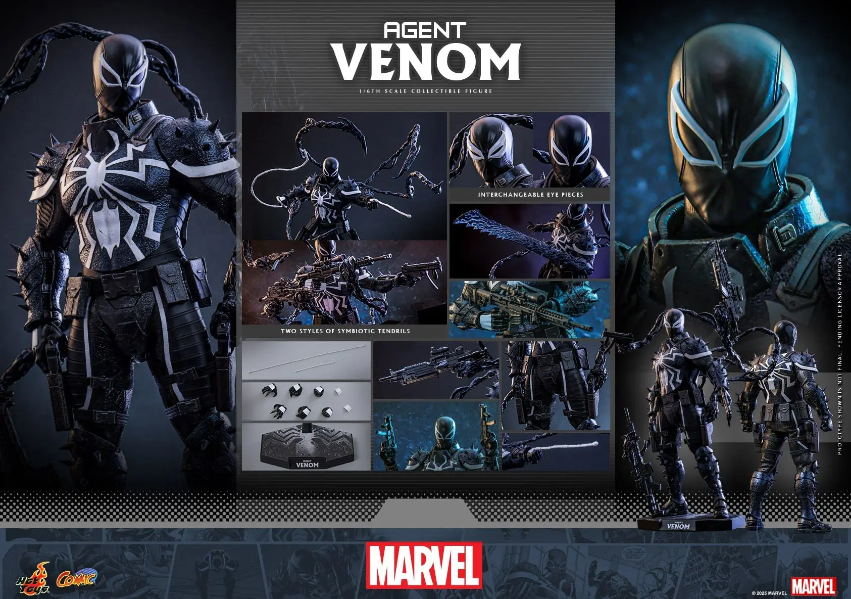 Фото В наличии: HOT TOYS CMS025 Агент Веном 1/6, подвижная коллекционная фигурка HT Eugene Flash Thompson №5