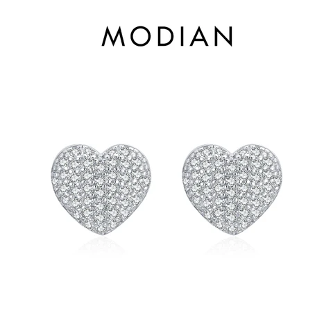 Серьги-гвоздики Modian из серебра 925