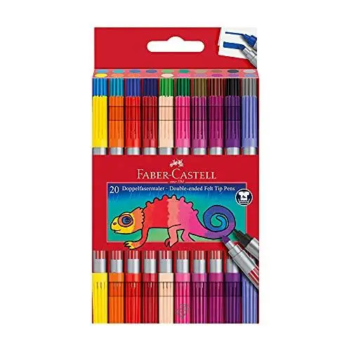 

Brand: Faber-Castell 5062151119 Double Side Markers, 20 Color Category: Felt-Tip Pens