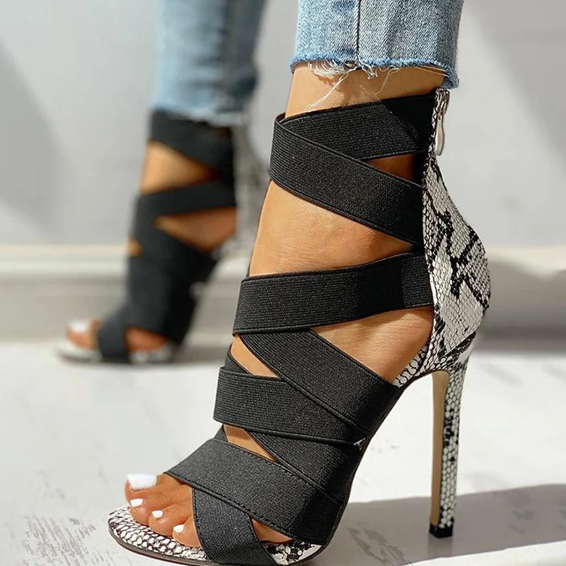 

Summer High Heels Shoes Designer Serpentine Sexy Pumps Women Sandals 2022 New Luxury Party Pointed Toe Women Shoes Mujer Zapatos