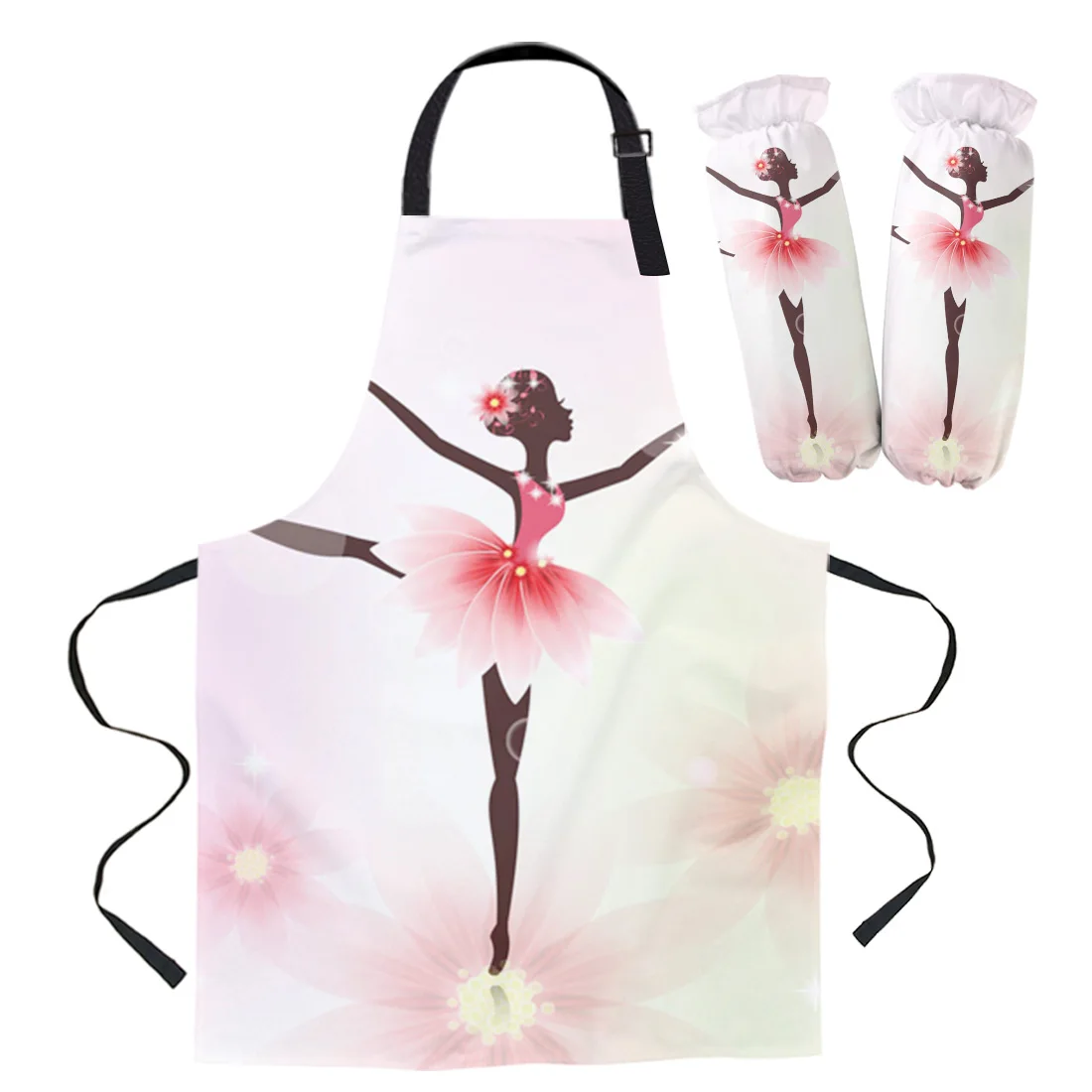 Фартуки для кухни с изображением балеток и цветов нагрудники домашняя уборка