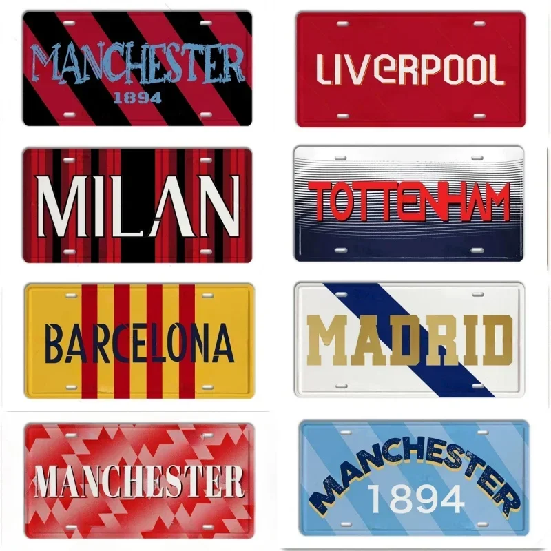 Fj Decor Автомобильный Металлический Знак Номерного Знака С Милан Барселоном