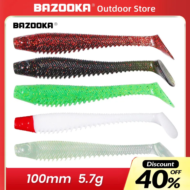Рыболовная приманка Bazooka Мягкая черви Pva джиг-Воблеры Easy Shiner Shad для искусственных