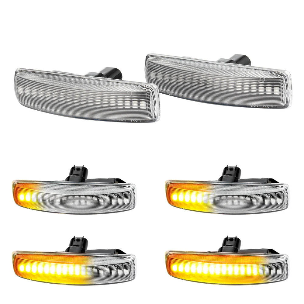 

Светодиодный динамический боковой маркер, поворотный сигнал, последовательный световой индикатор для Land Rover Discovery 3/4 Freelander 2, 2 шт.