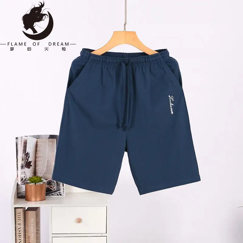 Flame Of Dream Spring And Summer Pajamas Cotton Home Pants Men's Pajamas  Can Wear Outside Large Pajamas Home Shorts  22855