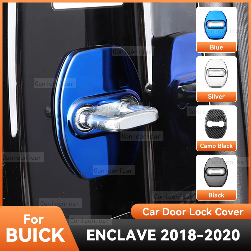 

Для BUICK анклава 2018 2019 2020 аксессуары Автомобильный Дверной замок Защитная Крышка Эмблемы искусственная защита для украшения из нержавеющей стали