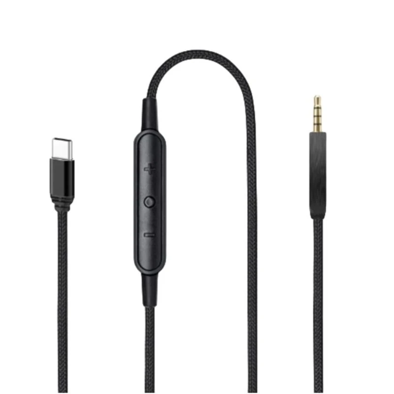 Фото Качественный USB C до 2,5 мм кабель для наушников для QC25/QC35/QC35II/QC45/NC700/Y40/Y45/Y50 с встроенным микрофоном 150 см 150 №1