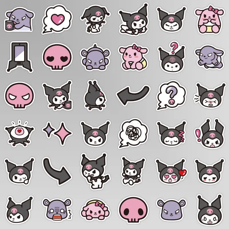 

HelloKittys Kuromi MyMelody Cinnamoroll Waterproof Sticker Kawaii Sanrio Cartoon Decorative Sticker DIY Mobile Phone Accessories