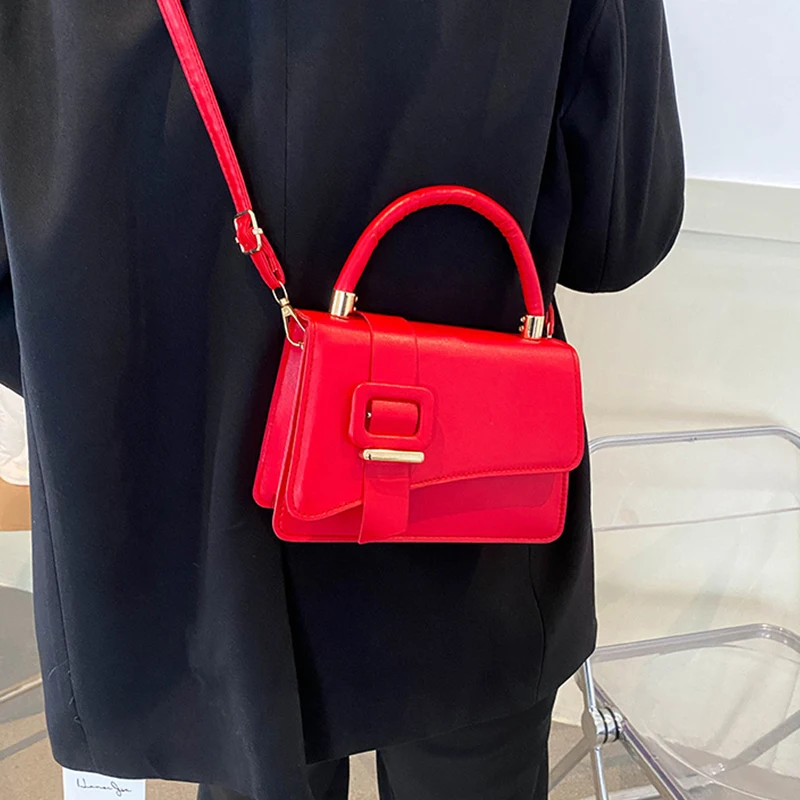 PU Leather Woman Handbags Luxury Designer Female Shoulder Bag 2022 New Fashion All-match Messenger Small Square Bag bolsos