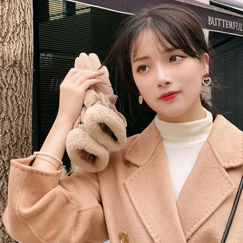 Новые зимние перчатки женские для езды на велосипеде термофлисовые морозостойкие ветрозащитные велосипедные теплые варежки для бега на открытом воздухе