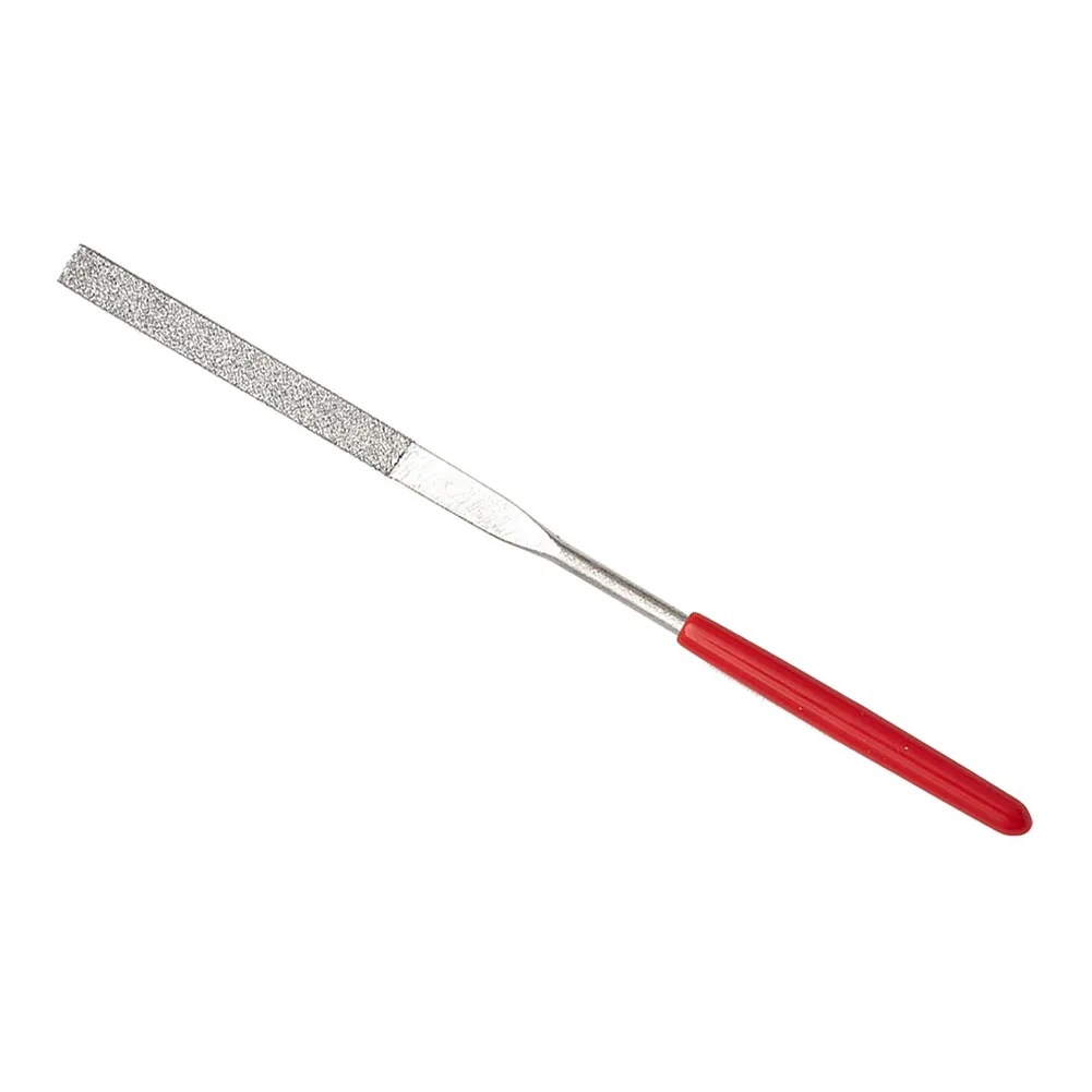 

2 Pcs 3mm * 140mm File Diamond Needle File Plastic Handle For Fine Filing Polishing Metal Stone Glass Ceramic Gem Grinding Flat