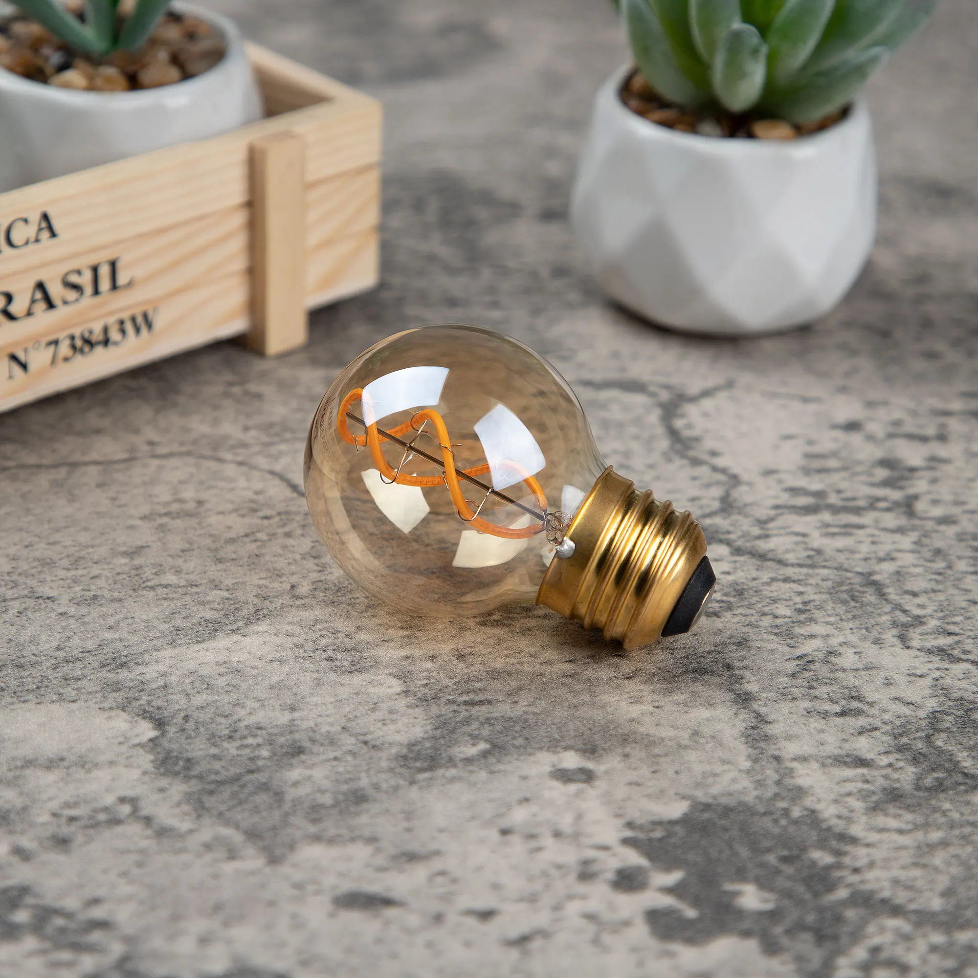 4 шт. светодиодные лампы с регулируемой яркостью E27 глобусные Эдисона G16.5 G50 3 Вт