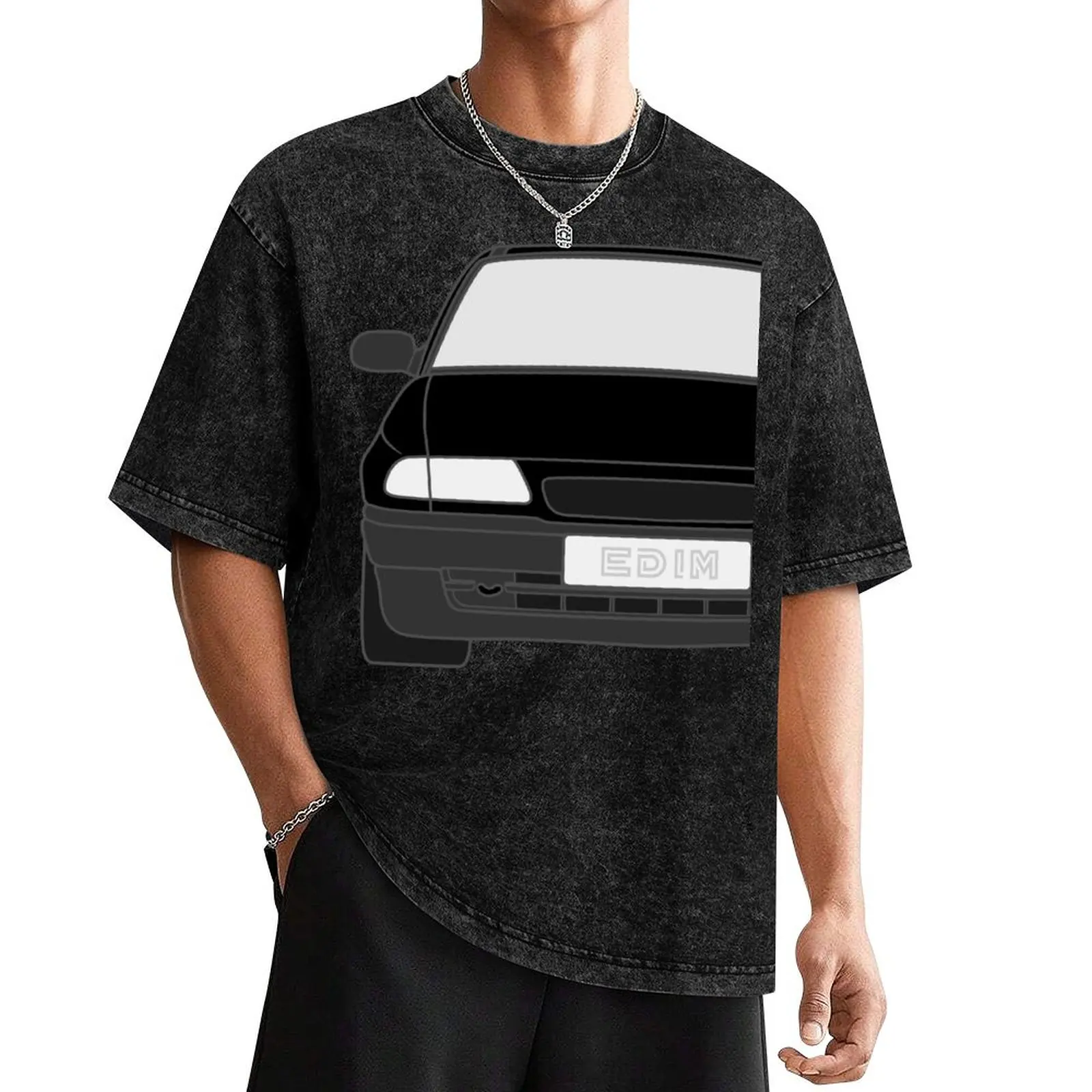 Opel Vauxhal Holden Astra F 1992-2002 черный цвет футболка с аниме короткими рукавами летняя