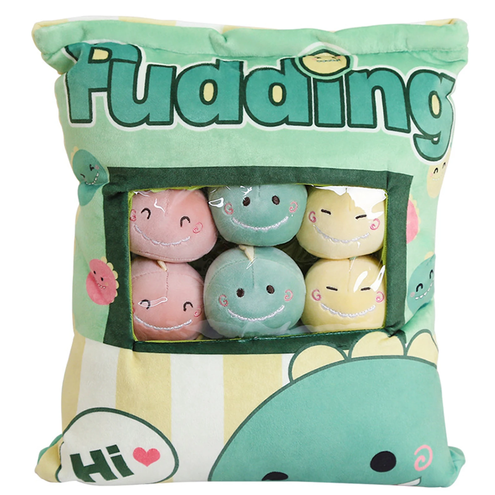 

Snack Bag Cute Plush Pillow Cute Bag Of Plush Toy Soft Throw Pillow Fluffy Dinosaur Doll Toy For Sofa Chair Decorative Pillow