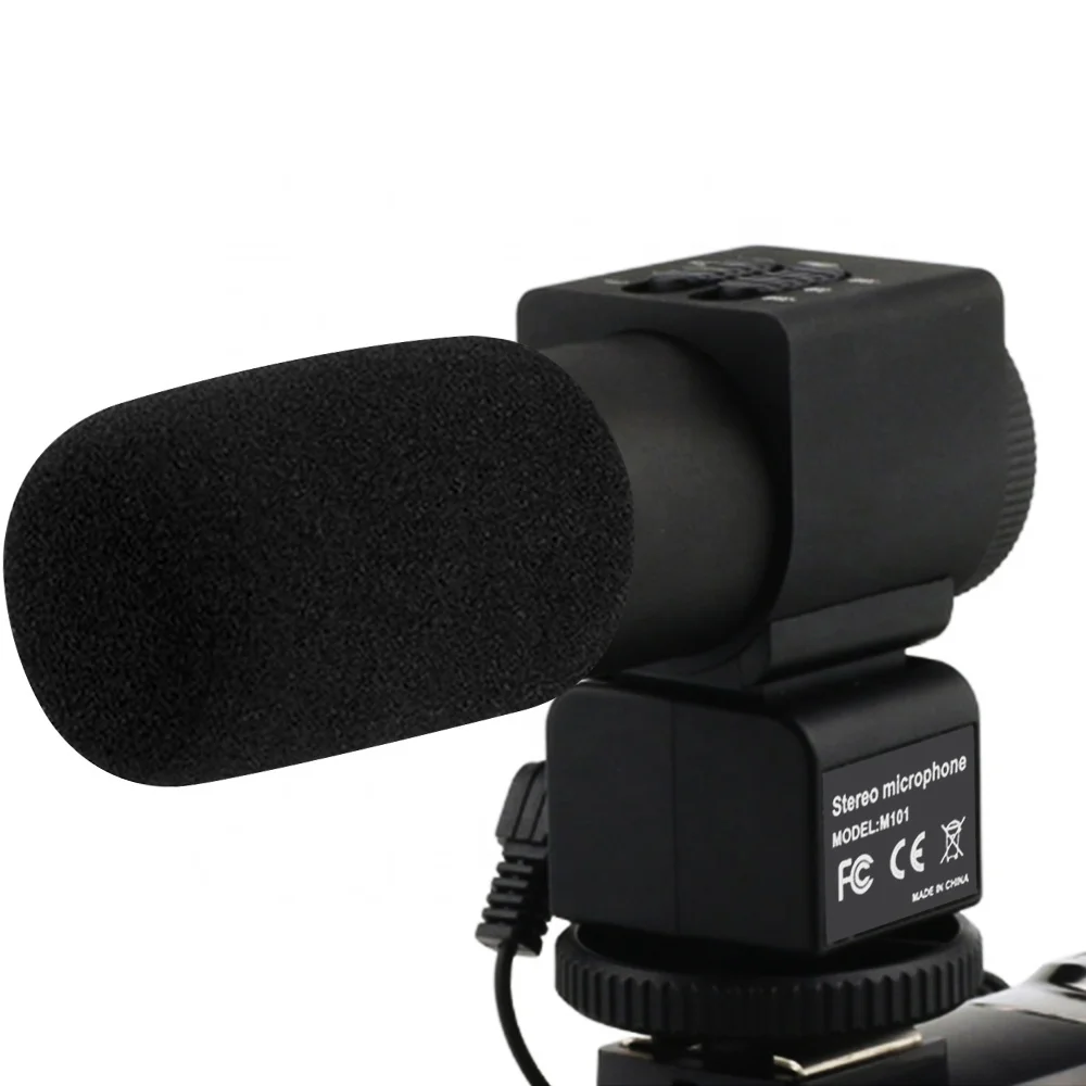 

3.5mm Plug Video Camera Microphone Condenser Youtube Live Stream Recording Stereo Audio MIC For Canon Sony Nikon DSLR DV Vlog