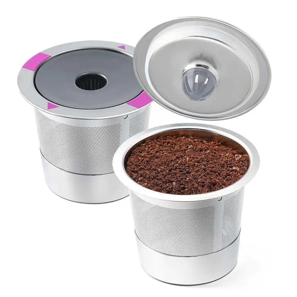 

Чашка K, многоразовые кофейные подставки, чашки K из нержавеющей стали, многоразовые кофейные фильтры, совместимые с кофеварками Keurig 1,0, кофейная крышка W9s1