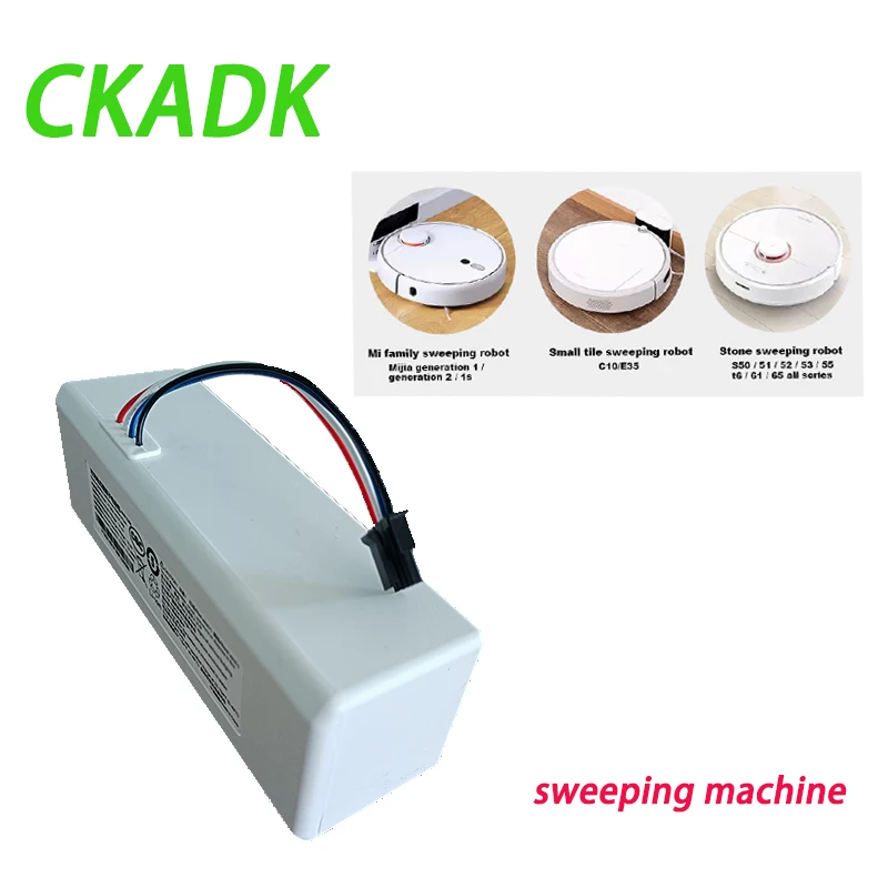 

New14.4V 52Ah li-ion Battery Vacuum Cleaner accessories for xiaomi robot Robotics cleaner roborock 1S tazer lifepo4 cells tazer