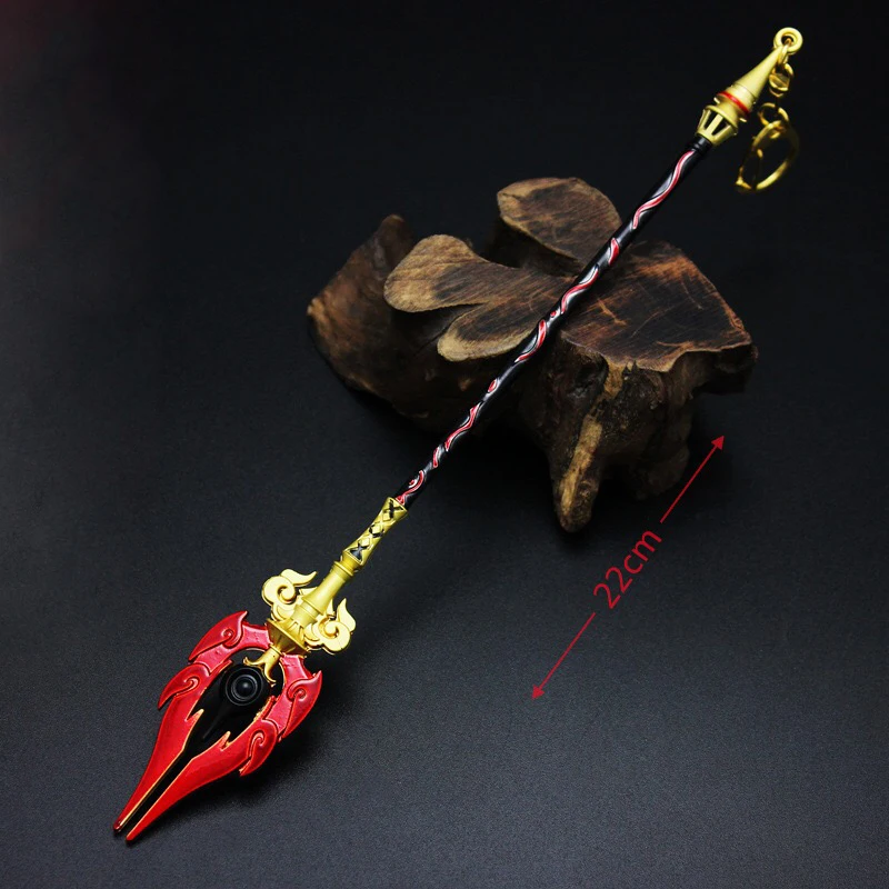 40 Styles Genshin Impact Sword Keychain Alloy Weapon Model Toys Anime ZhongLi Xiao Key Rings Collection Decoration kids Gift | Украшения и