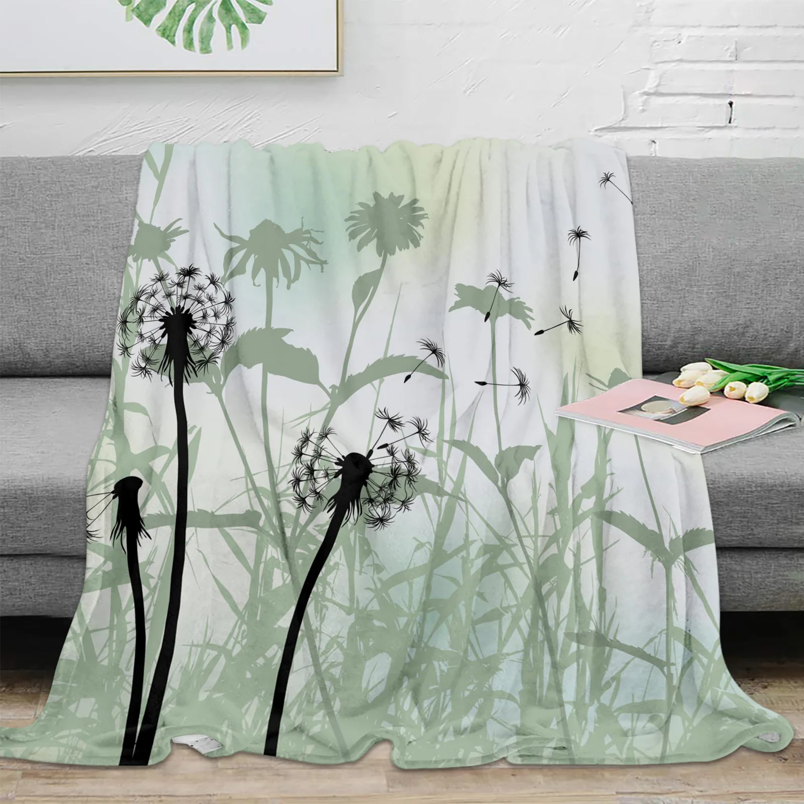 

Осенняя Тема Одуванчик цветы плед одеяло теплое одеяло из микрофибры фланелевое одеяло для спальни покрывало для кровати