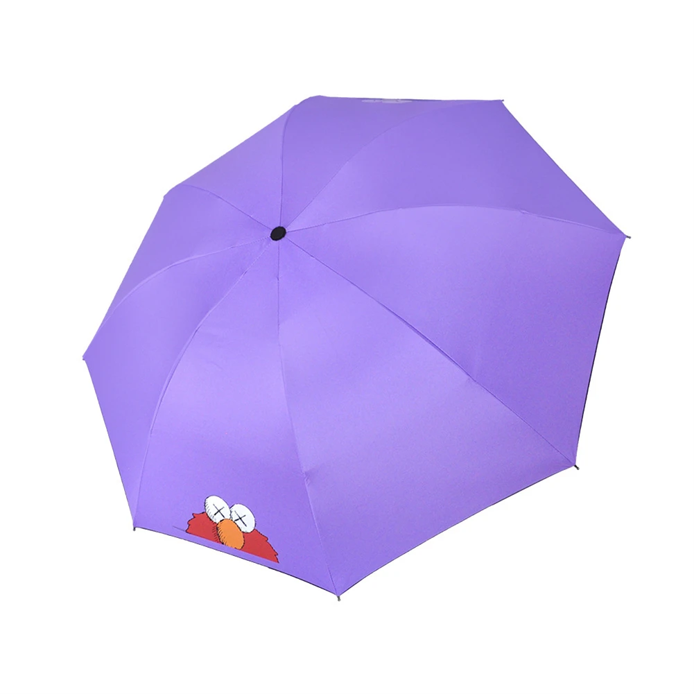 

Простой милый складной зонт с принтом компактный и портативный виниловый Зонт Прочный и прочный водостойкий и водонепроницаемый