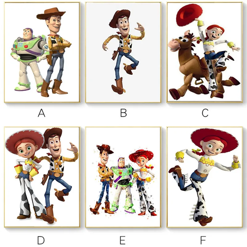 

Disney История игрушек Базз Лайтер Мультфильм персонаж цифровая картина маслом печать спальня настенное искусство домашний гостиная одиночн...