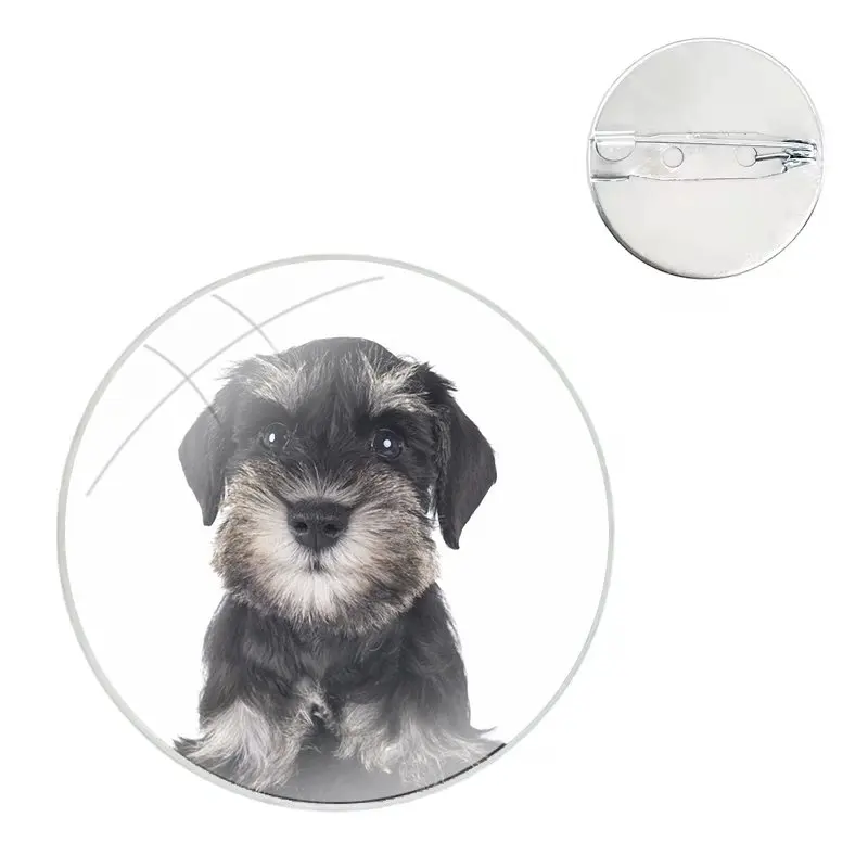 Значок для одежды украшение рюкзака подарок милые собаки Шнауцер