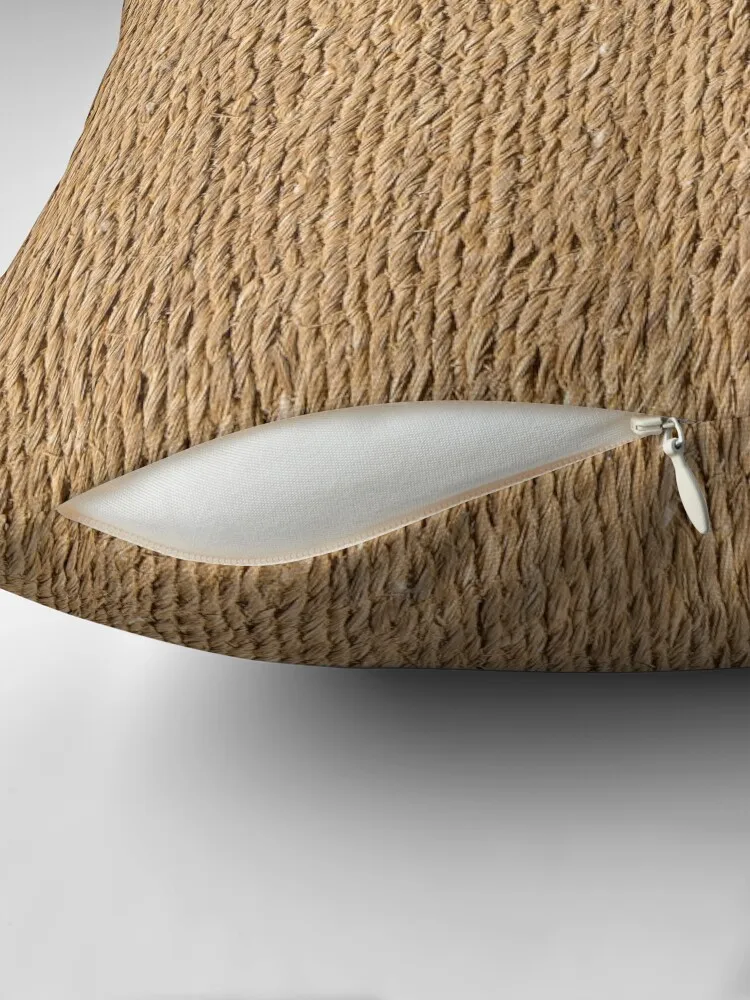 Шероховатая коричневая джутовая веревка фон текстура диванная подушка