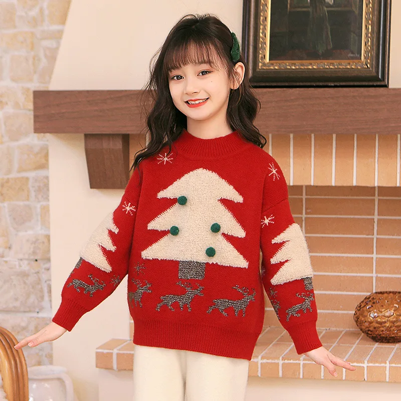 Красный Рождественский стиль зимняя Снежинка милый шар утолщенный теплый