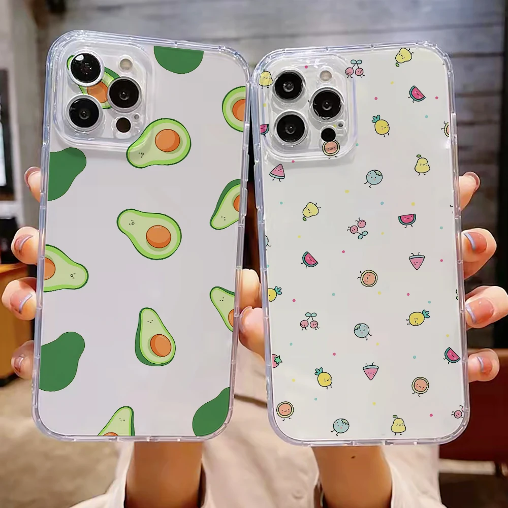 

Simple Colorful Fruit Pattern Phone Case For iPhone 13 Case 11 12 14 Pro Max 12 13 Mini X XR XS Max SE 6 7 8 Plus Coque Carcasa