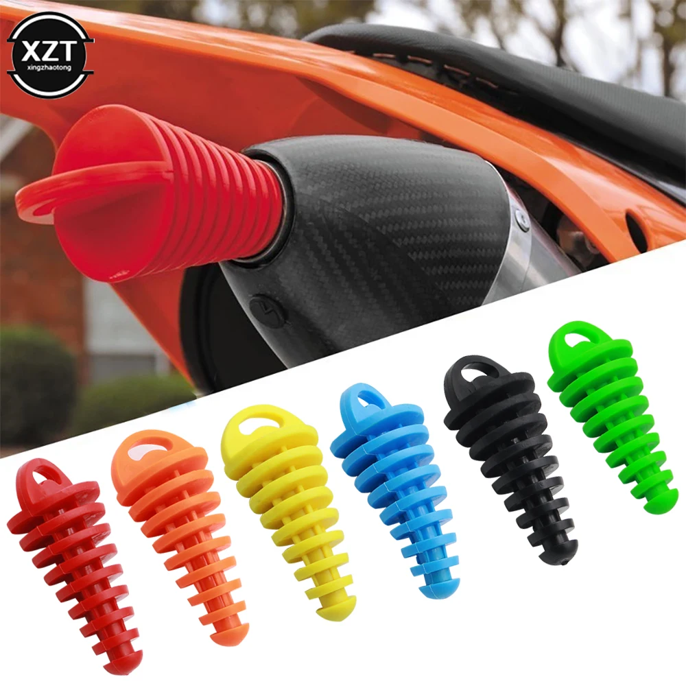 1PC Off-road Motorcycle Tailpipe PVC Air-bleeder Plug Muffler Exhaust Wash Bung Plug Dirt Bike Silencer Accessory for Motocross