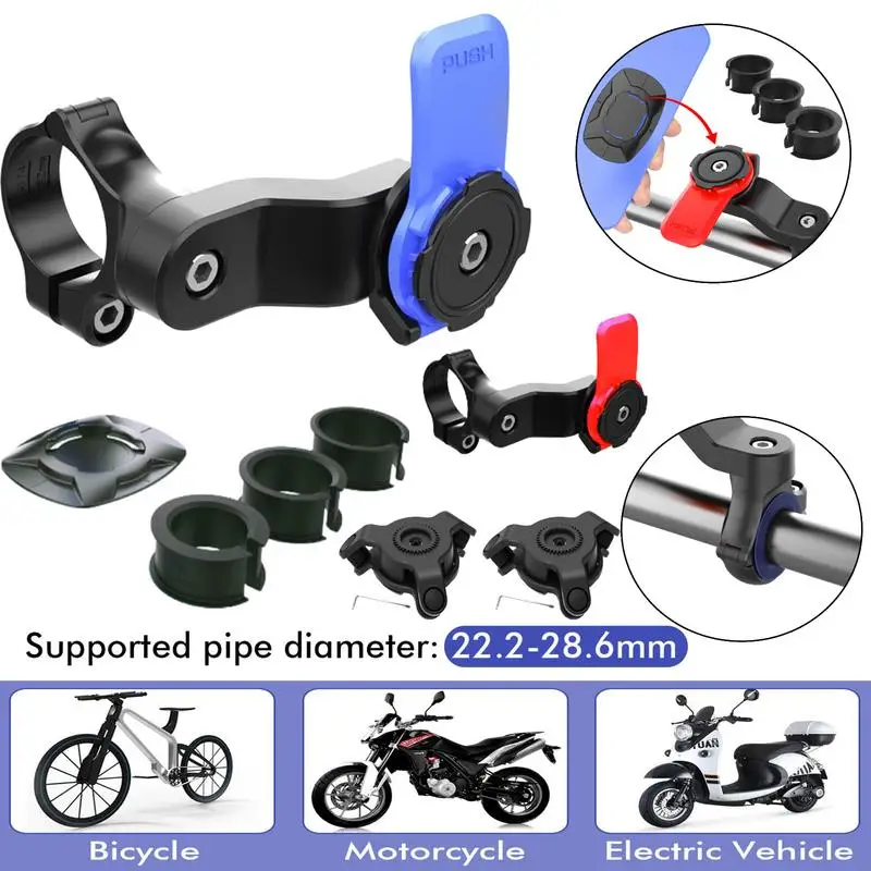 

Motorcycle Bike Phone Holder QuadLock MTB Bicycle Phone Stand Adjustable Handlebar Stem Rotatable Shock Absorber Phone Bracket