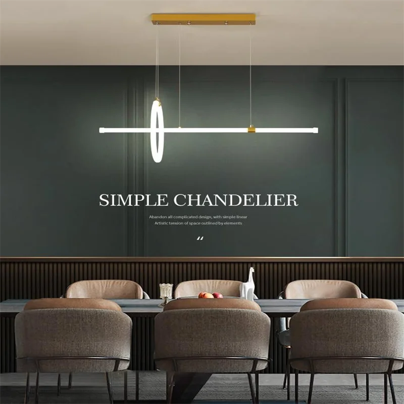 

Chandelier Led Art Pendant Lamp Light Room Decor Minimalist Dining Table Hall Bar Table Minimalist Luxurious Popular Decoration