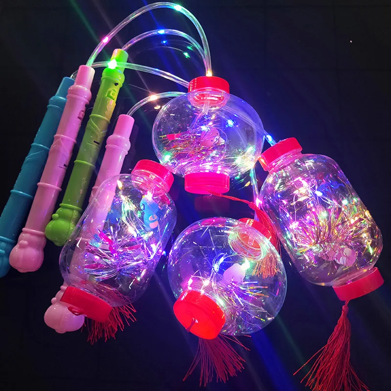 Portable Bobo Ball Colorful Flashing Cartoon Animal Lantern with Chinese Red Tassel | Освещение