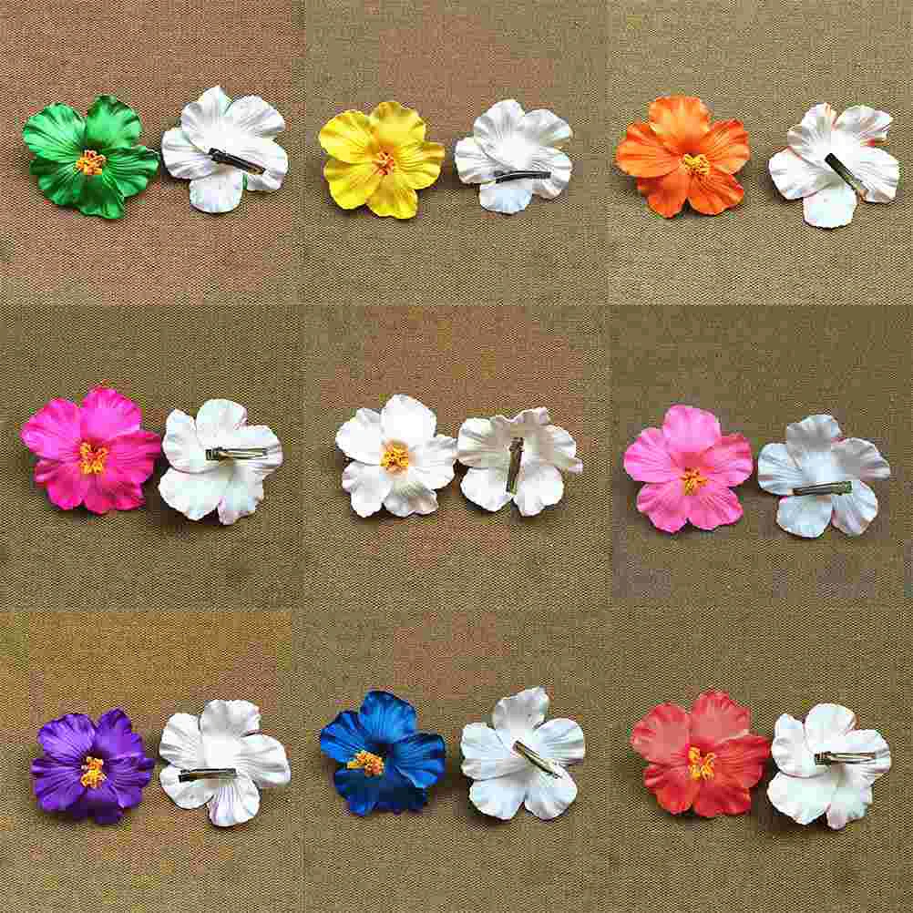 

Hair Clips Flower Cliphawaiian Women Wedding Flowers Small Hibiscus Accessories Girl Orchid Beach Summer Pin Plumeria Barrettes