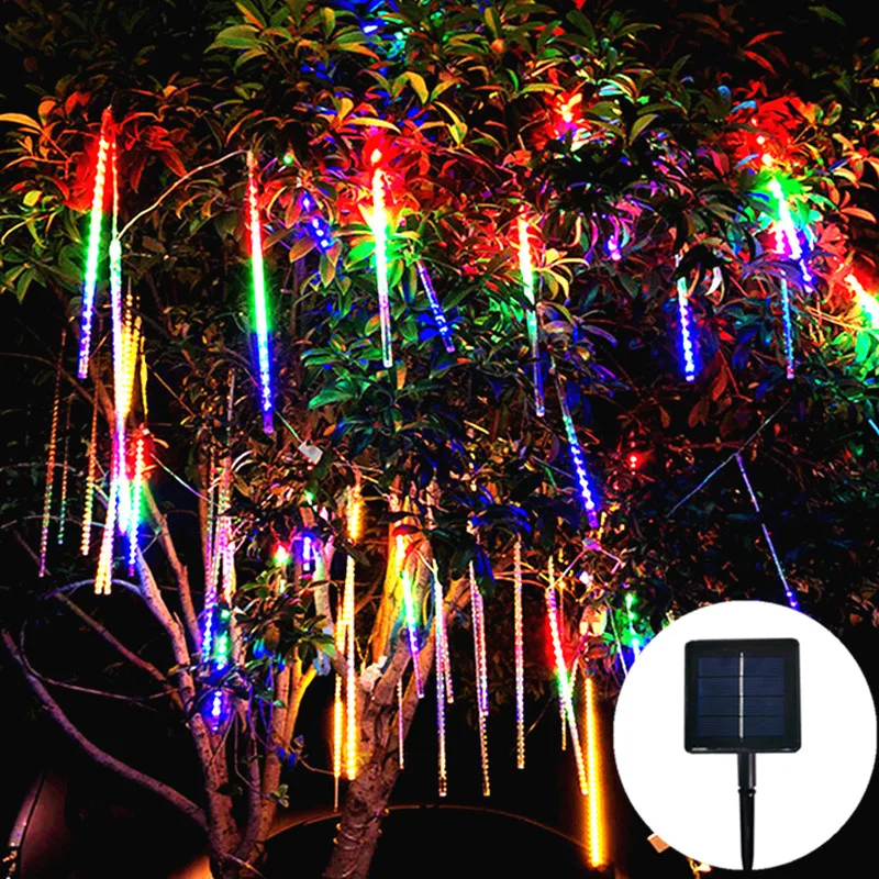 

Meteor Shower Rain String Lights Waterproof Fairy Light Garden Patio Wedding Party Christmas Tree Decor Solar Led Light Outdoor