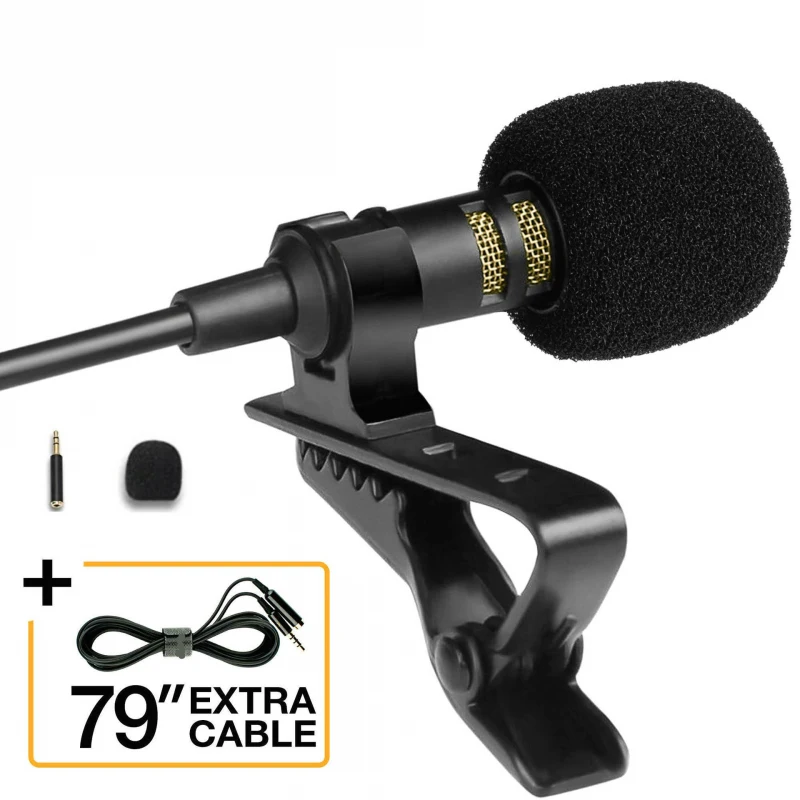 

Мини-микрофон петличный с металлическим зажимом, микрофон для телефона, ПК, ноутбука, проводной микрофон/микрофон для разговора, вокала, ауд...