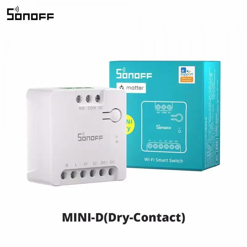 

SONOFFF MINI-D Dry Contact WiFi Smart Switch ESP32 Chip Matter совместимый вход переменного/постоянного тока 1-10 шт