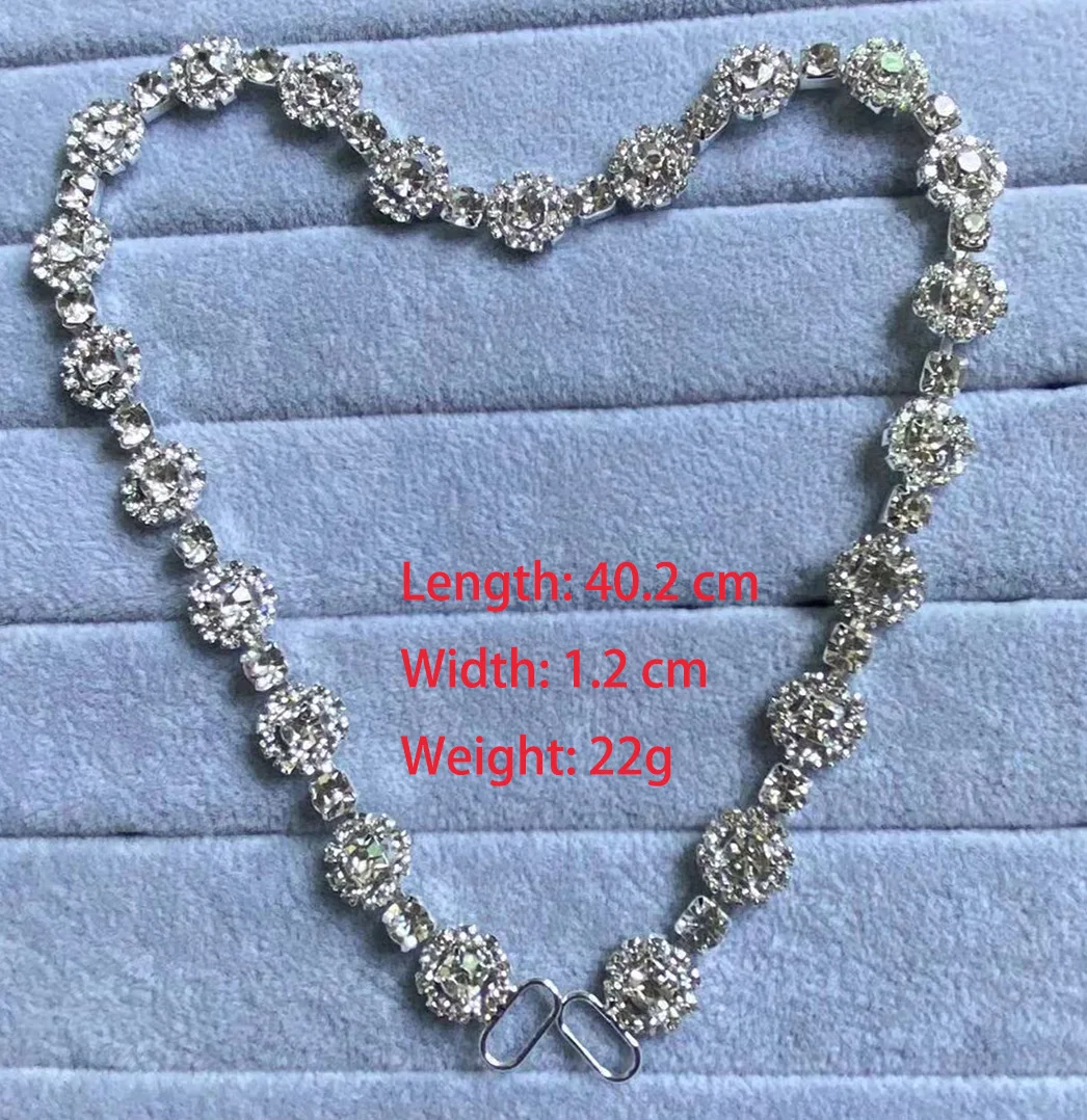 

10pcs Charm Chain Bikini Connectors/Buckle Reinforcement Of Flat Chains Metal Crystal Rhinestone Bikini Buckle Rhinestone Diy