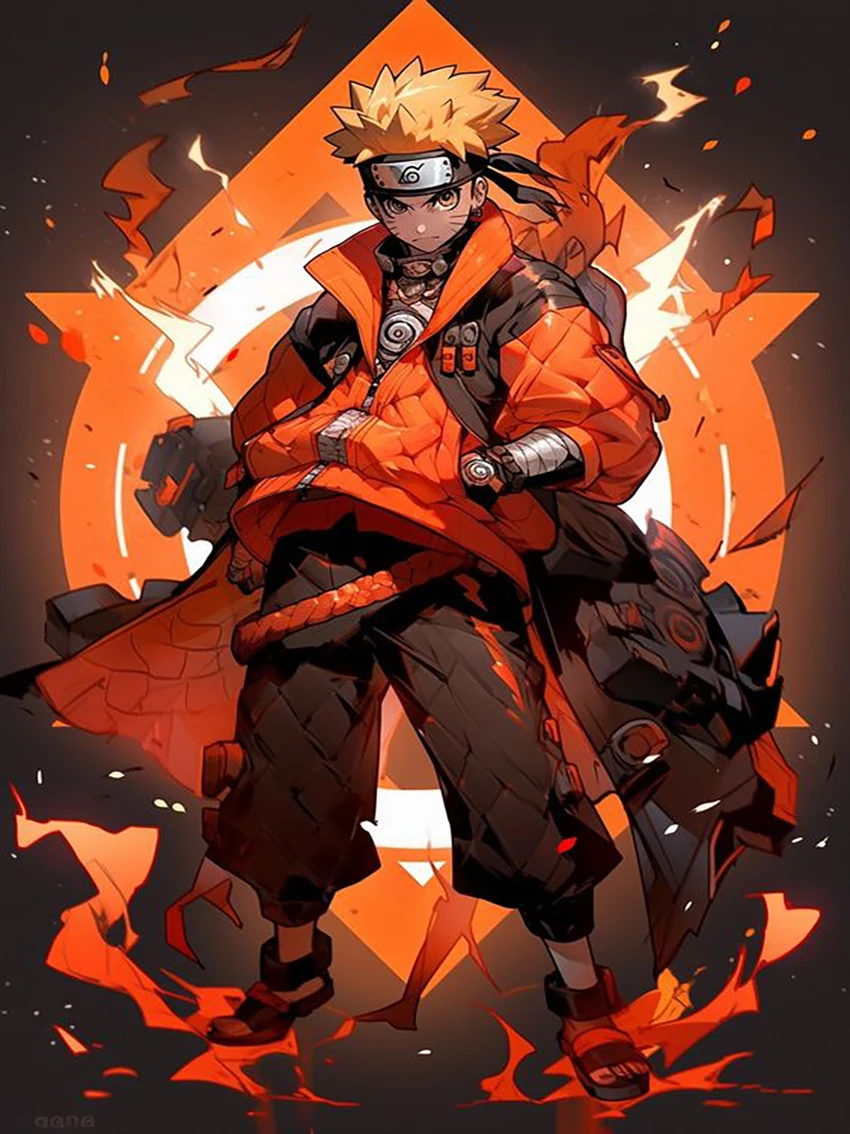 Набор 5d Алмазной Живописи С Сумкой На Молнии-наклейка Японского Аниме Наруто