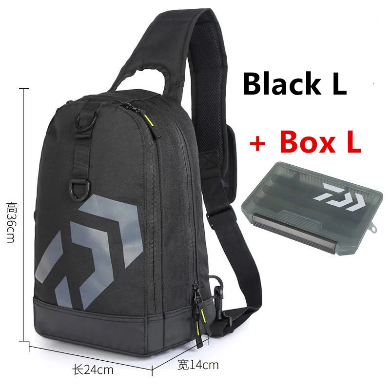

36cm Big Fishing Lure Bag Multifunctional Waterproof Fishing Bag Single Shoulder Lure Backpack Fish Tackle Bag With Bait Box