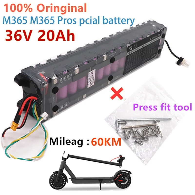 

10S3P 36V 20Ah Xiaomi M356 Special 18650 Lithium Battery Pack 20000mAh 60km, With Waterproof Bluetooth Communication