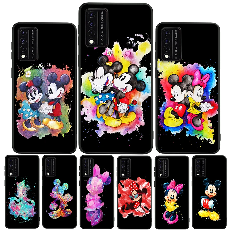 

Color Disney Mickey Mouse For T-Mobile REVVL V+ 5G T-Mobile REVVL 4 4+ Black luxury Silicone Soft Funda Phone Capa Case