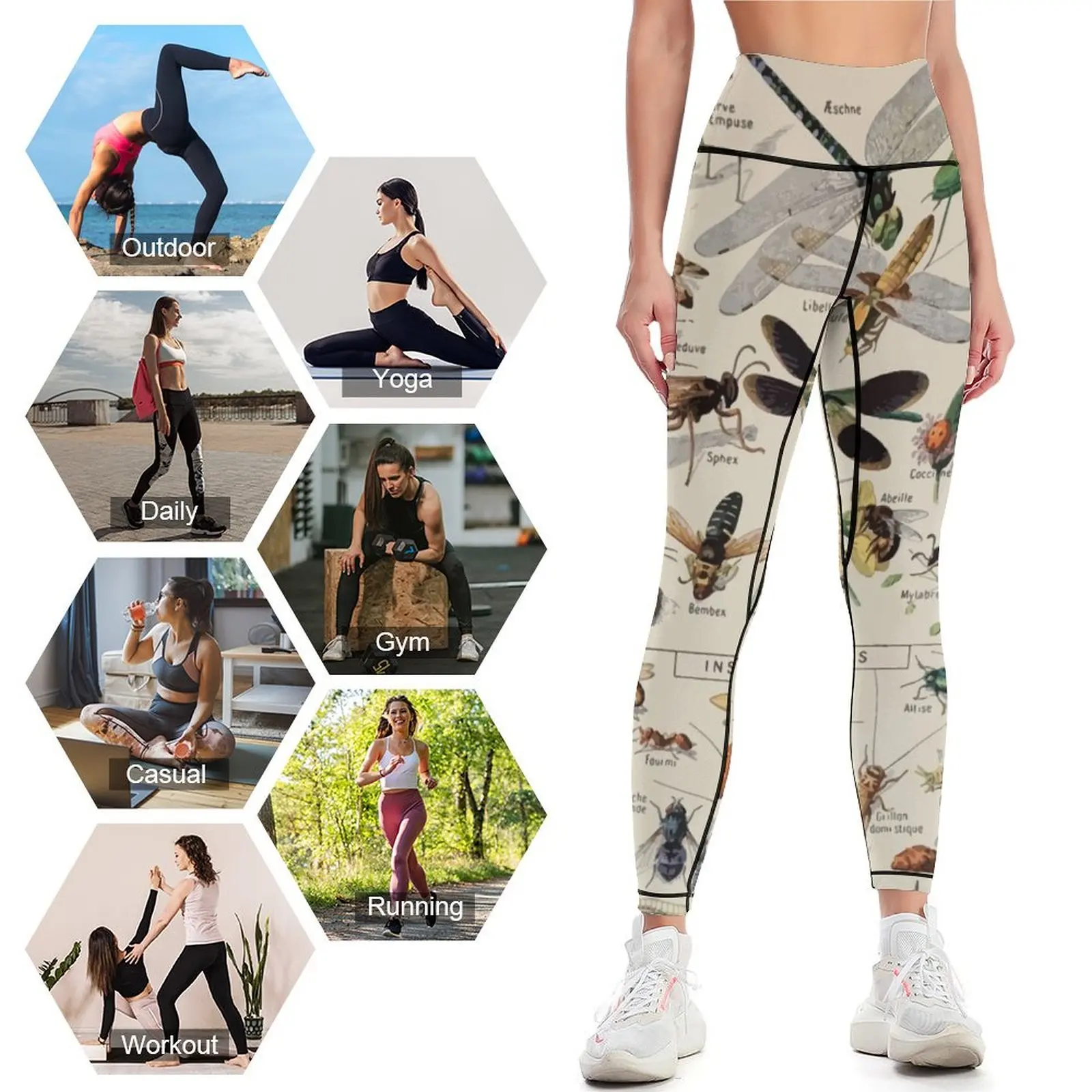 Женские леггинсы с эффектом пуш-ап для фитнеса