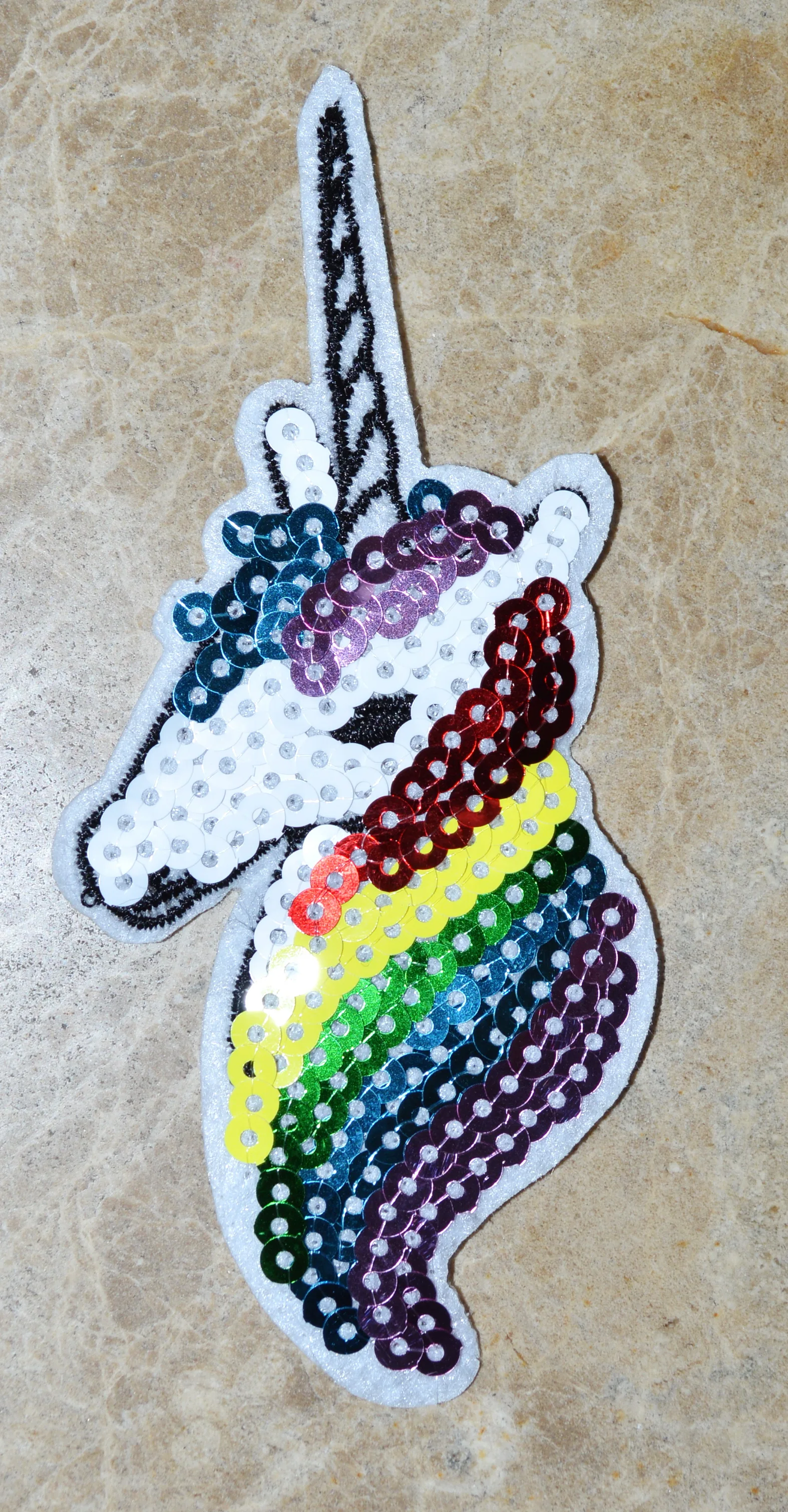 

Unicorn fantasy horse greek pegasus 70s retro Iron On Patches,Made of Cloth,100% Quality, sew on patch Appliques Flash Sequin