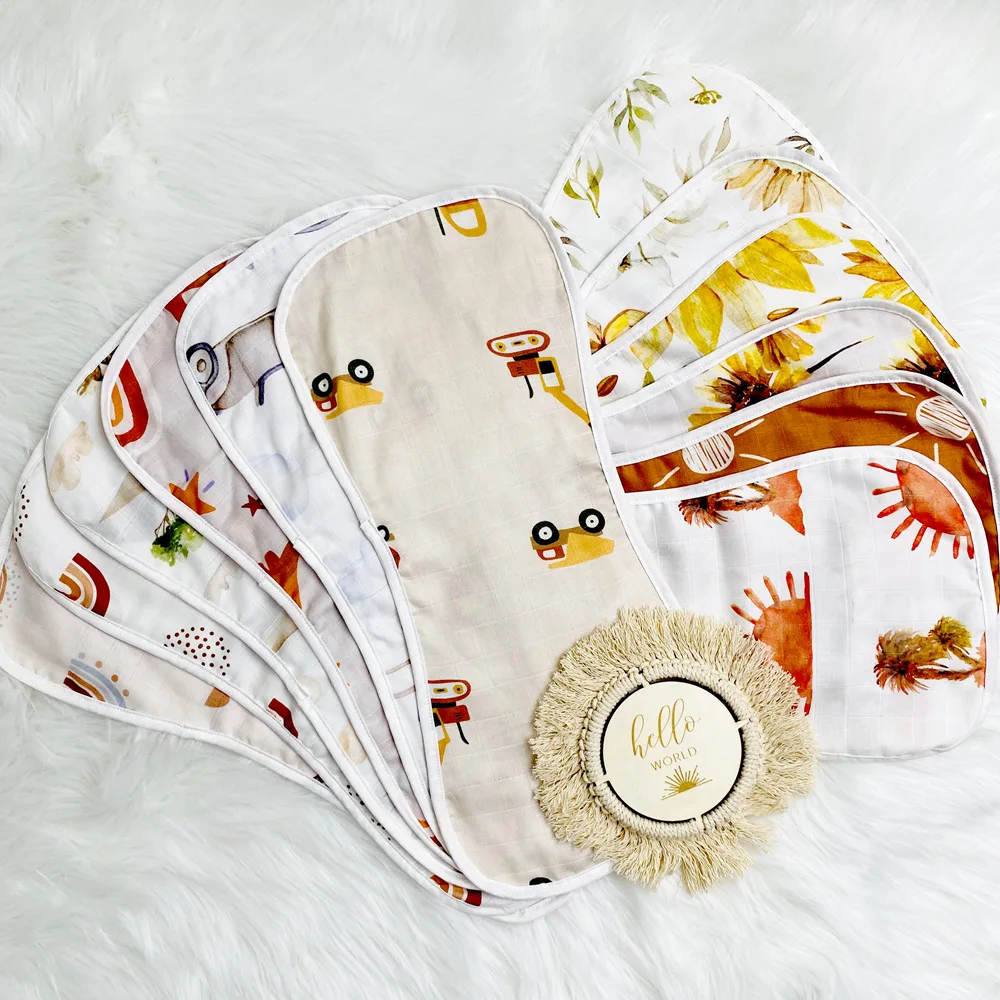Baby Muslin Cotton Patting Burp Bib Shoulder Shield Anti-spitting Milk Saliva Towe Feeding Face Washcloth Wipe